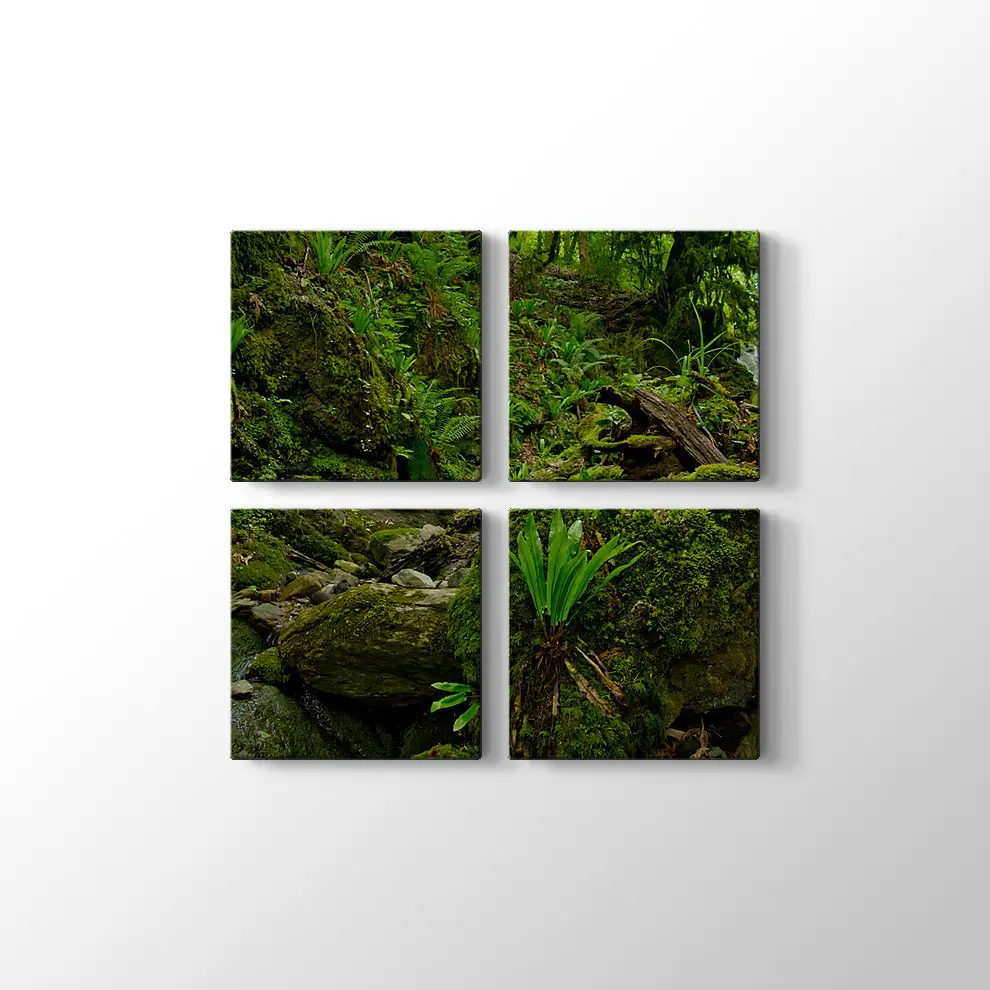 Yeşil Orman Kanvas Tablo