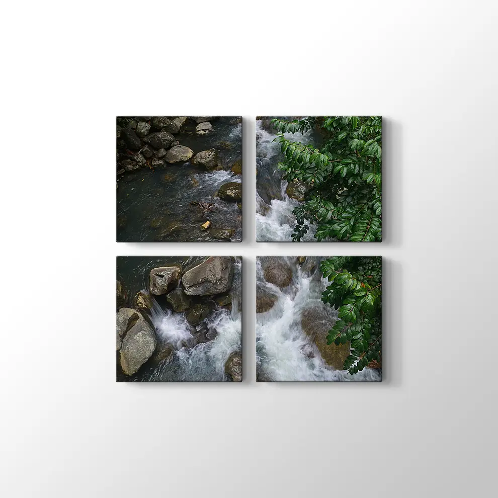 Şelale Manzarası Kanvas Tablo