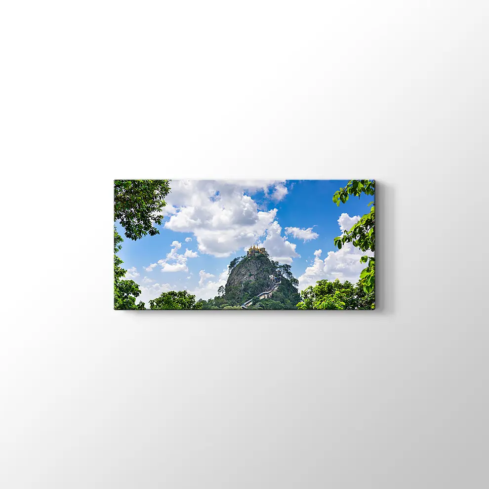 Myanmar Taung Kalat Manastırı Kanvas Tablo
