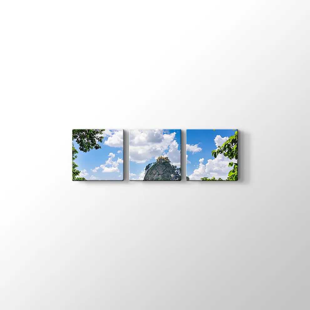 Myanmar Taung Kalat Manastırı Kanvas Tablo