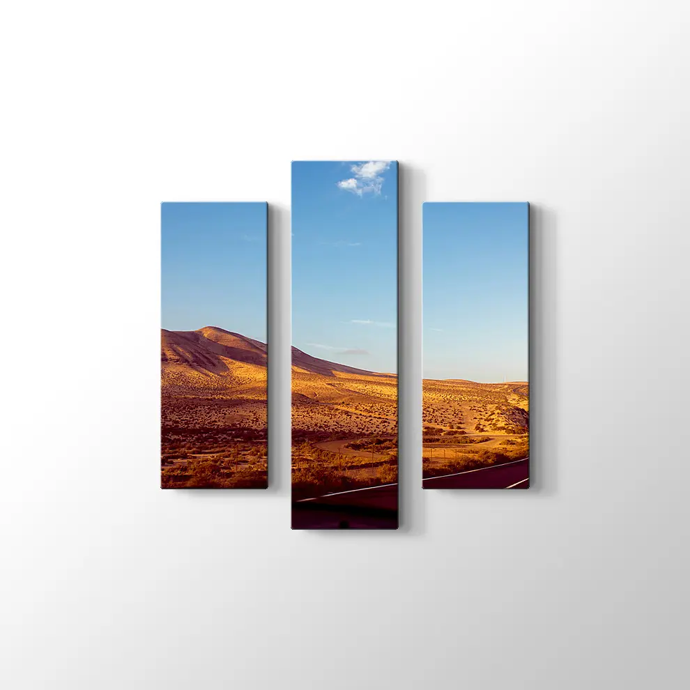 İspanya Issız Yol Kanvas Tablo