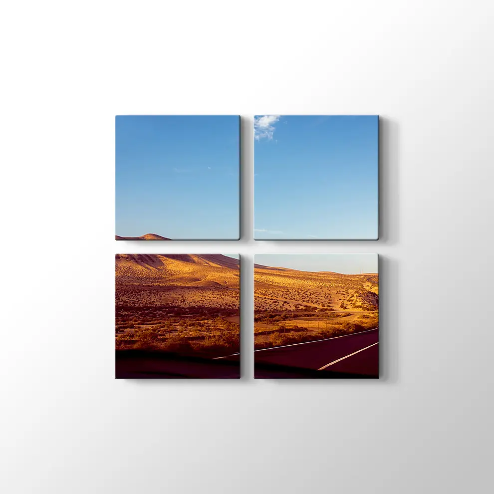 İspanya Issız Yol Kanvas Tablo