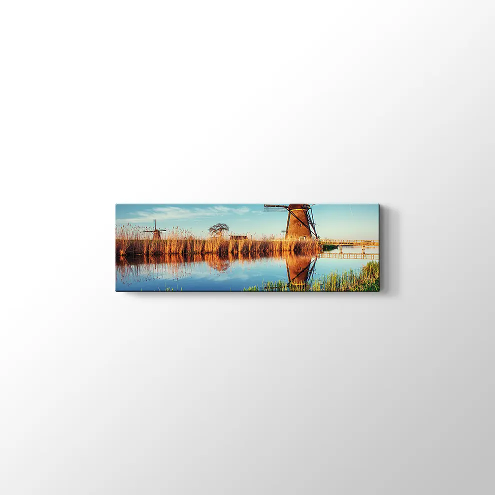 Hollanda Yel Değirmenleri Kanvas Tablo