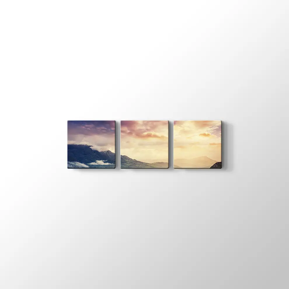 Alp Dağlarında Göl Kanvas Tablo