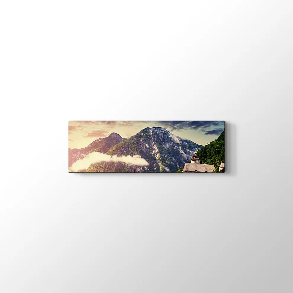 İtalya Sahil Viilası Kanvas Tablo