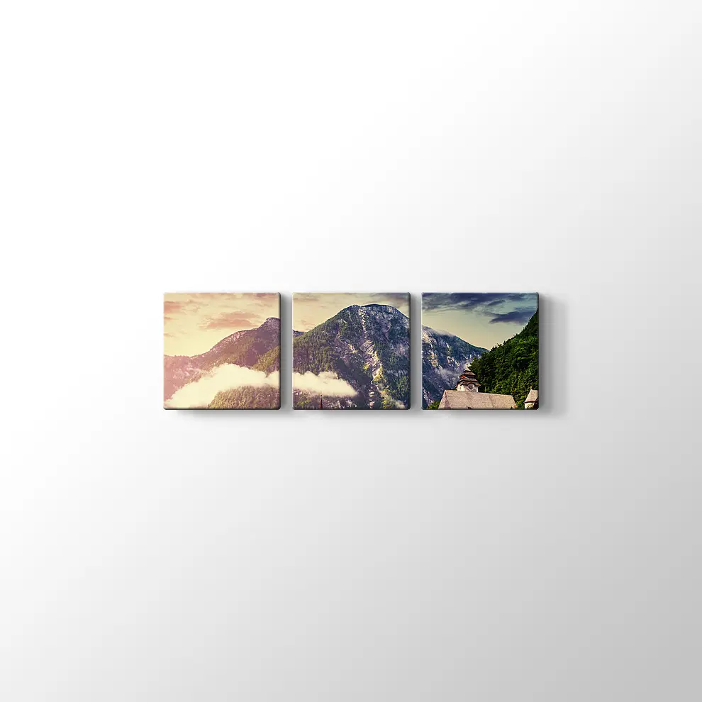 İtalya Sahil Viilası Kanvas Tablo