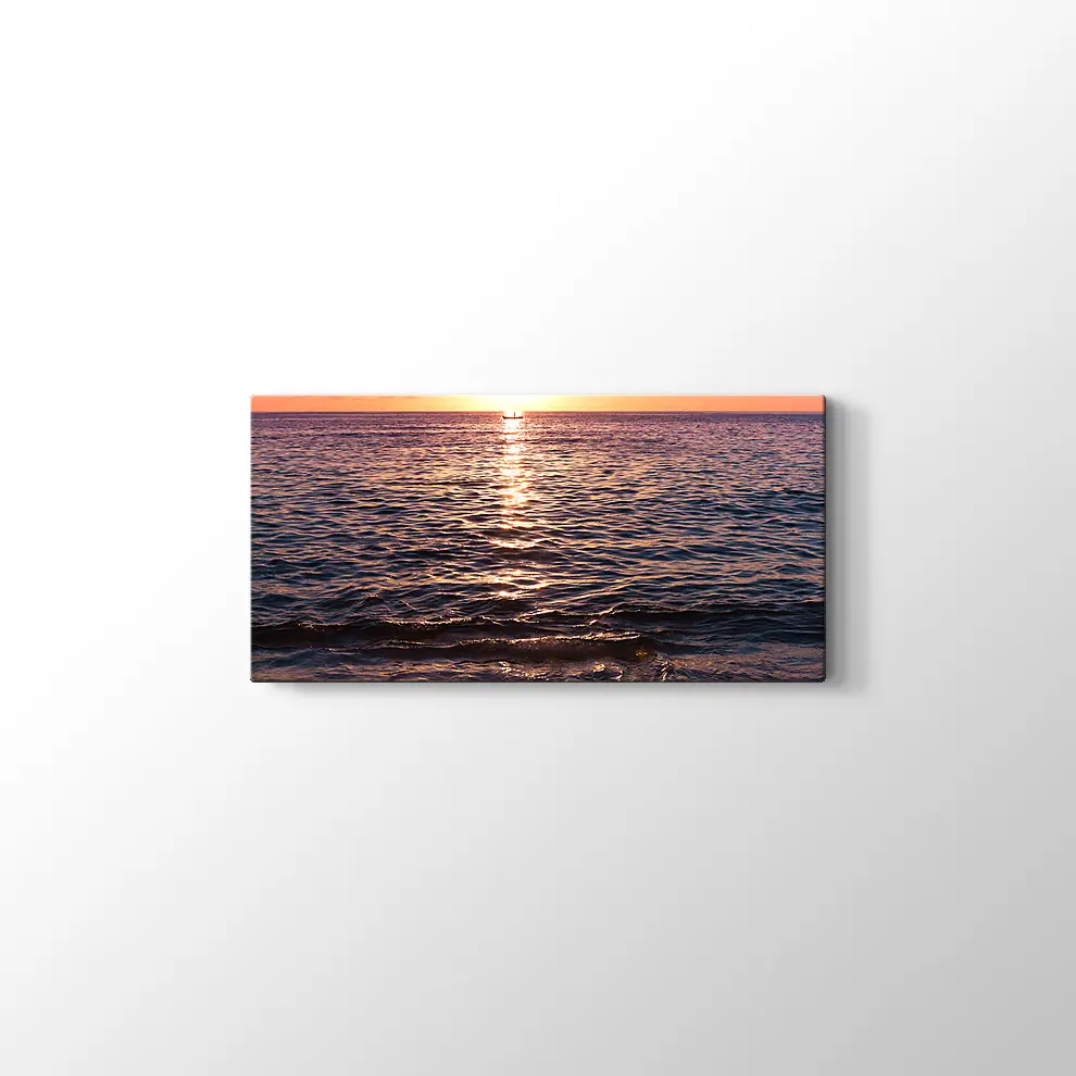 Deniz ve Günbatımı Kanvas Tablo