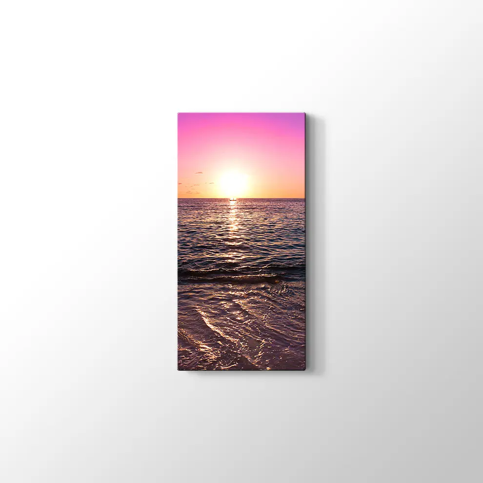 Deniz ve Günbatımı Kanvas Tablo