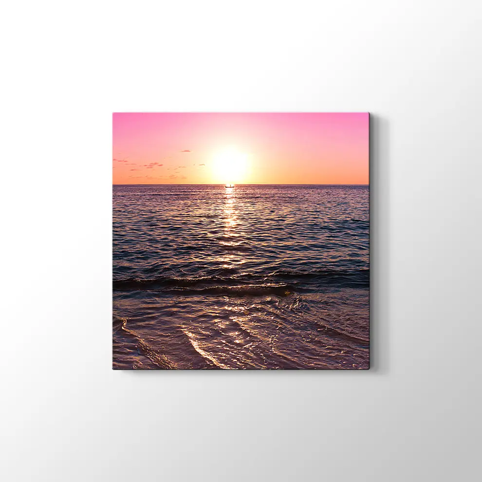 Deniz ve Günbatımı Kanvas Tablo