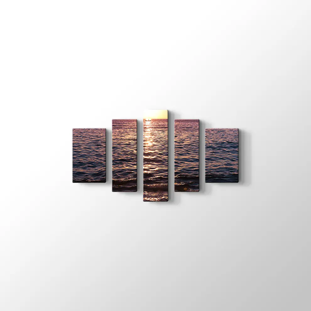 Deniz ve Günbatımı Kanvas Tablo