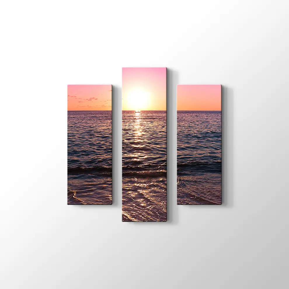 Deniz ve Günbatımı Kanvas Tablo