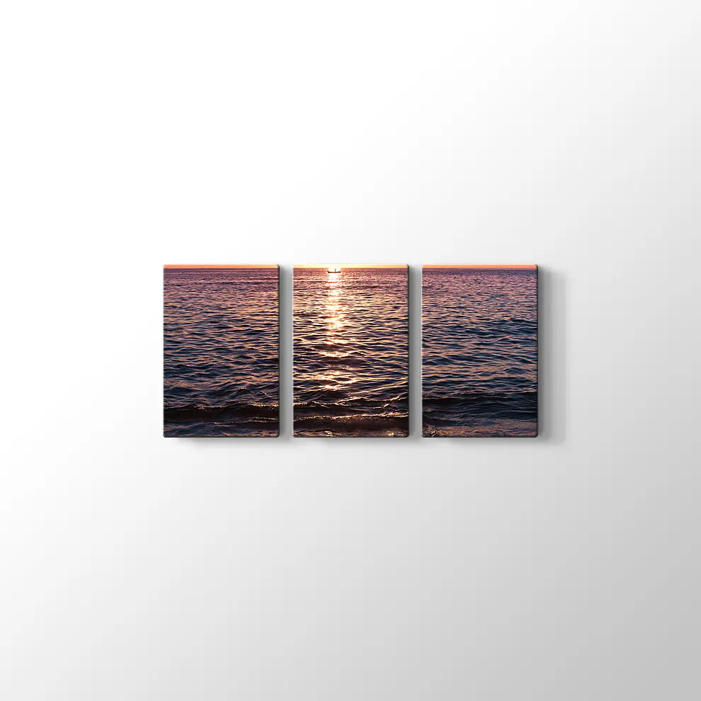 Deniz ve Günbatımı Kanvas Tablo