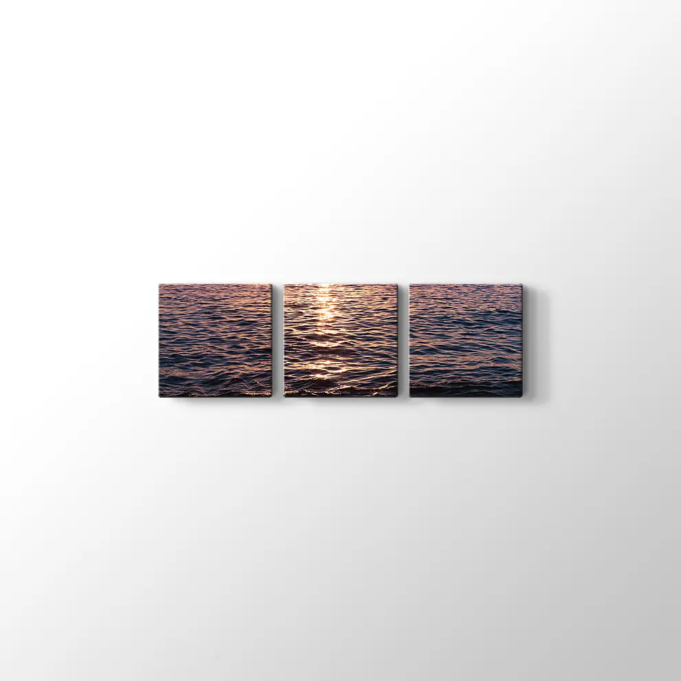 Deniz ve Günbatımı Kanvas Tablo