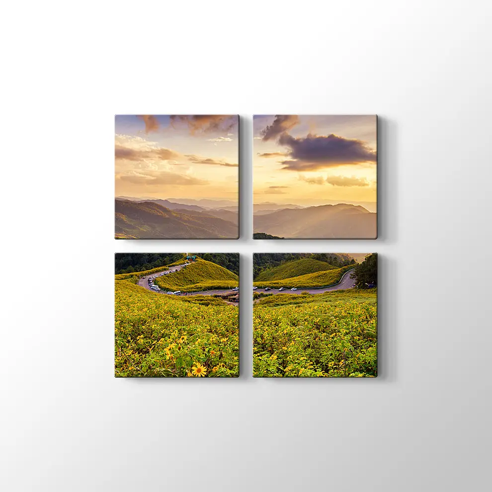 Meksika Ayçiçeği Tarlası Kanvas Tablo