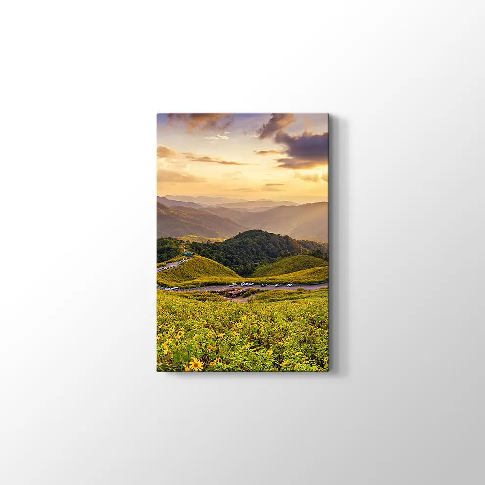 Meksika Ayçiçeği Tarlası Kanvas Tablo