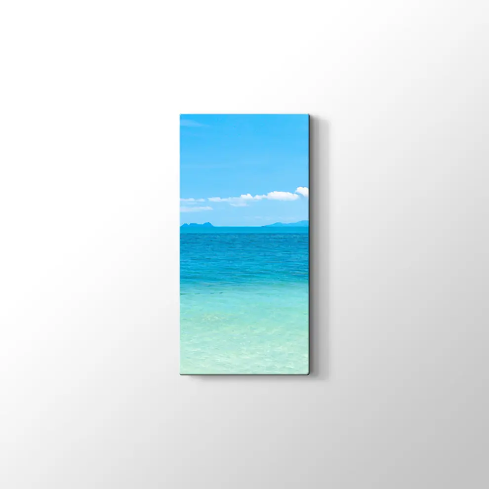 Mavi Okyanusta Tekne Kanvas Tablo