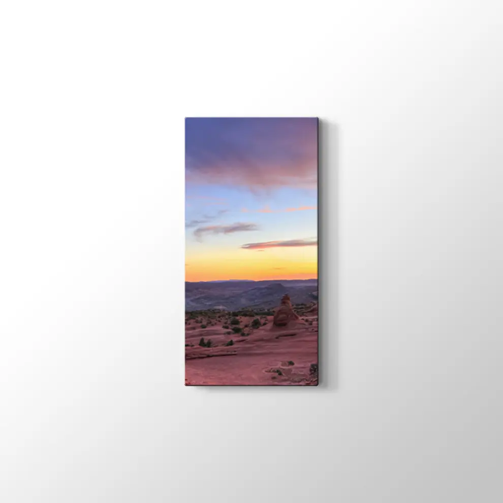 Arches Ulusal Parkı Panoramik Gün Batımı Kanvas Tablo