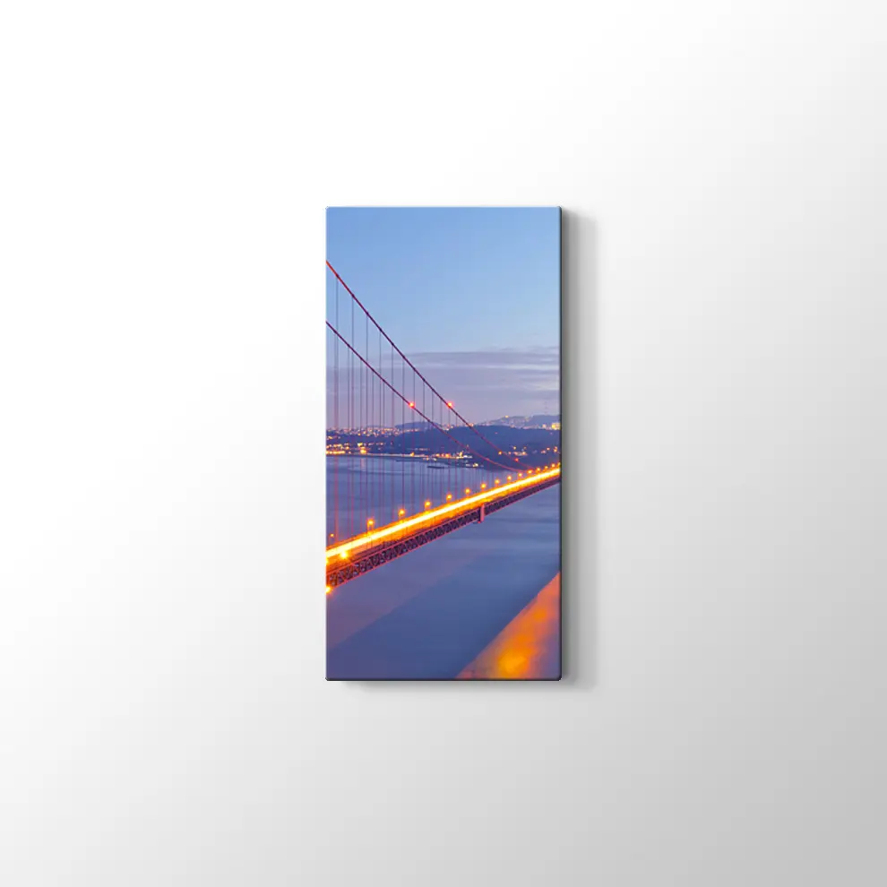 Gece Köprü Manzarası Kanvas Tablo