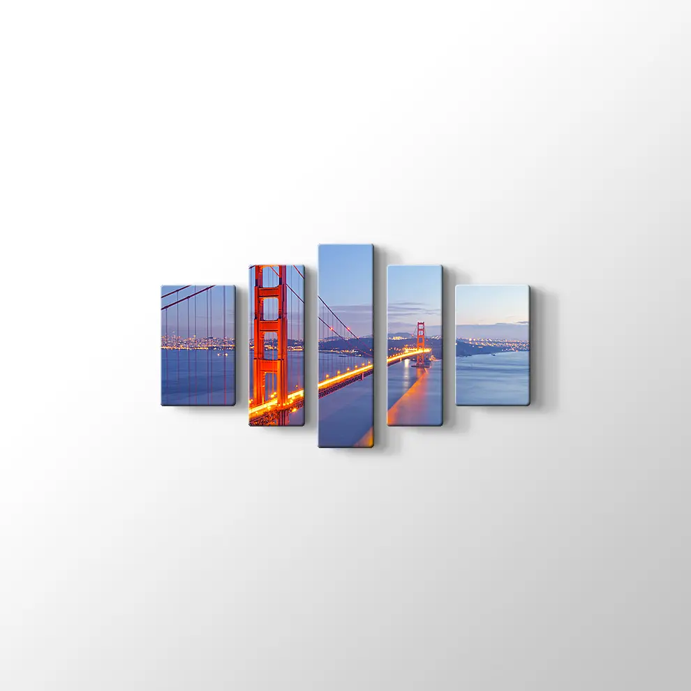 Gece Köprü Manzarası Kanvas Tablo