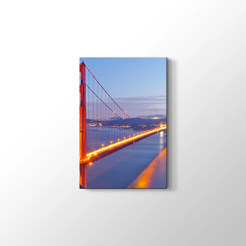 Gece Köprü Manzarası Kanvas Tablo