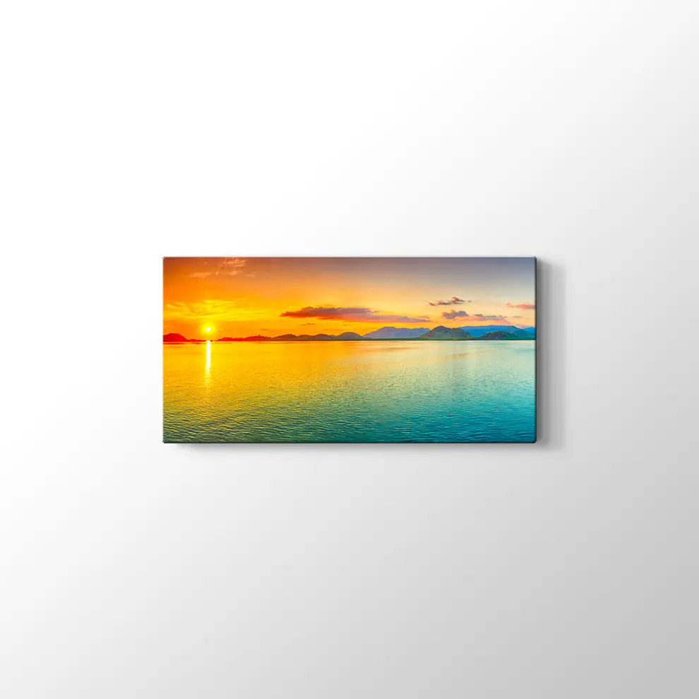 Günbatımı Deniz Kanvas Tablo