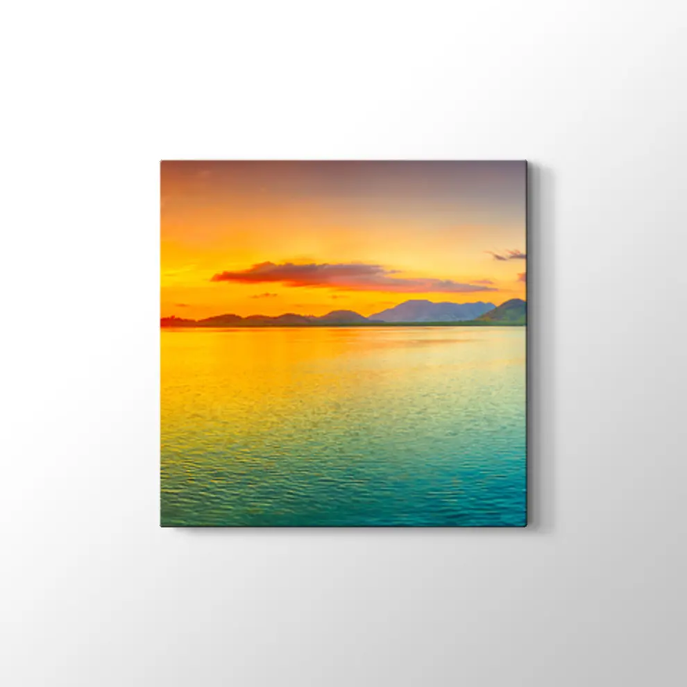 Günbatımı Deniz Kanvas Tablo