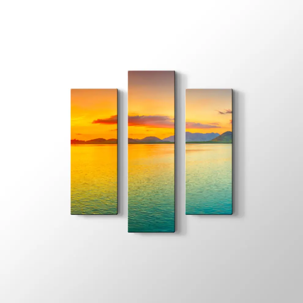 Günbatımı Deniz Kanvas Tablo