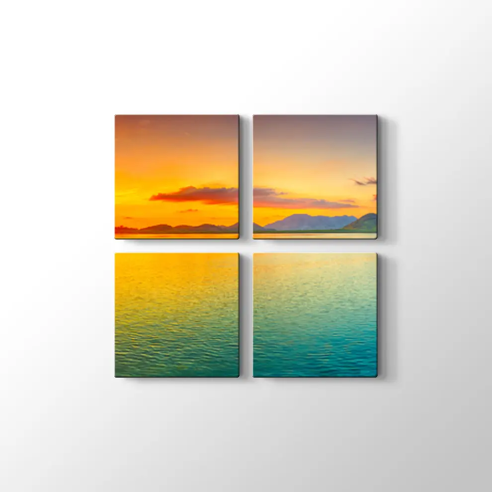 Günbatımı Deniz Kanvas Tablo