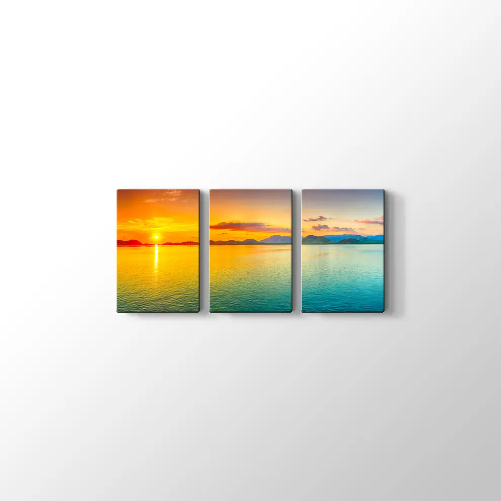 Günbatımı Deniz Kanvas Tablo