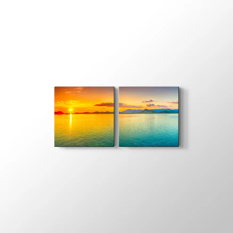 Günbatımı Deniz Kanvas Tablo