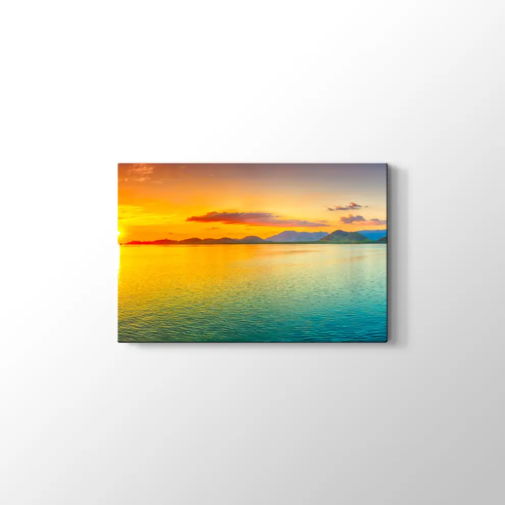 Günbatımı Deniz Kanvas Tablo