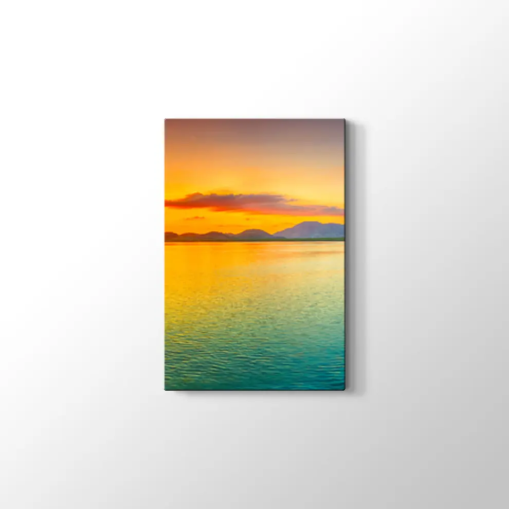 Günbatımı Deniz Kanvas Tablo
