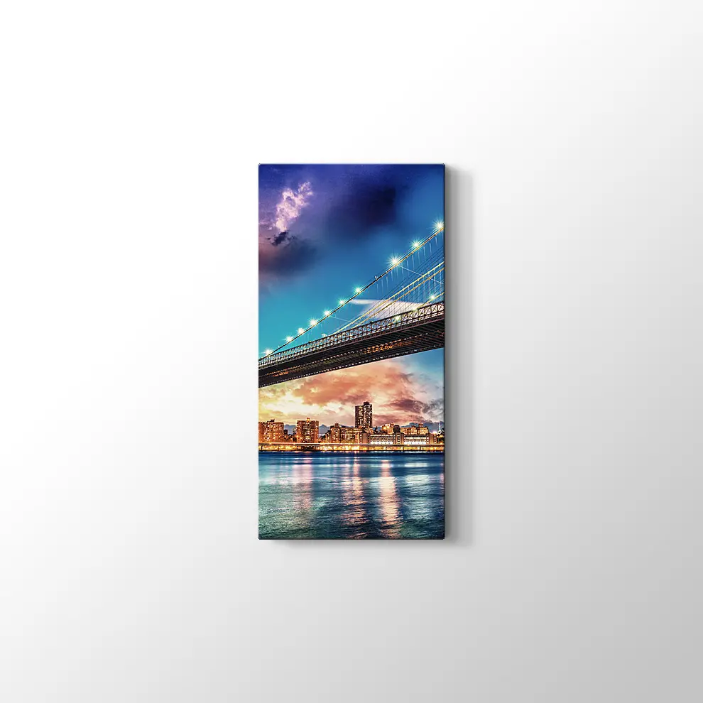 Brooklyn ve Manhattan Köprüsü Kanvas Tablo