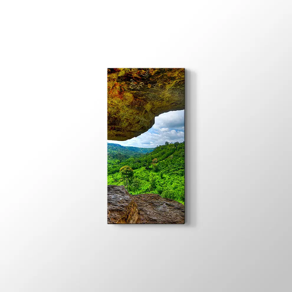 Gana Umbrella Rock Manzara Kanvas Tablo