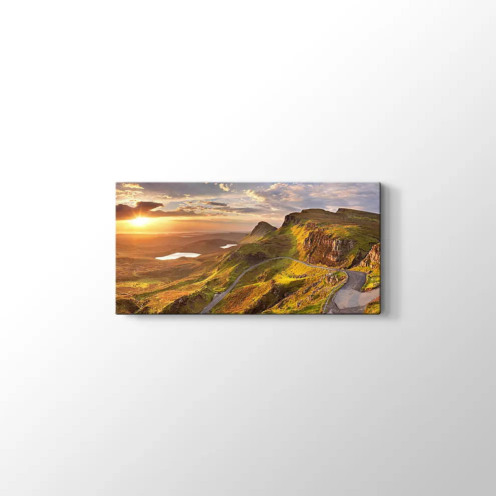 İskoçya Sky Adası Gündoğumu Kanvas Tablo