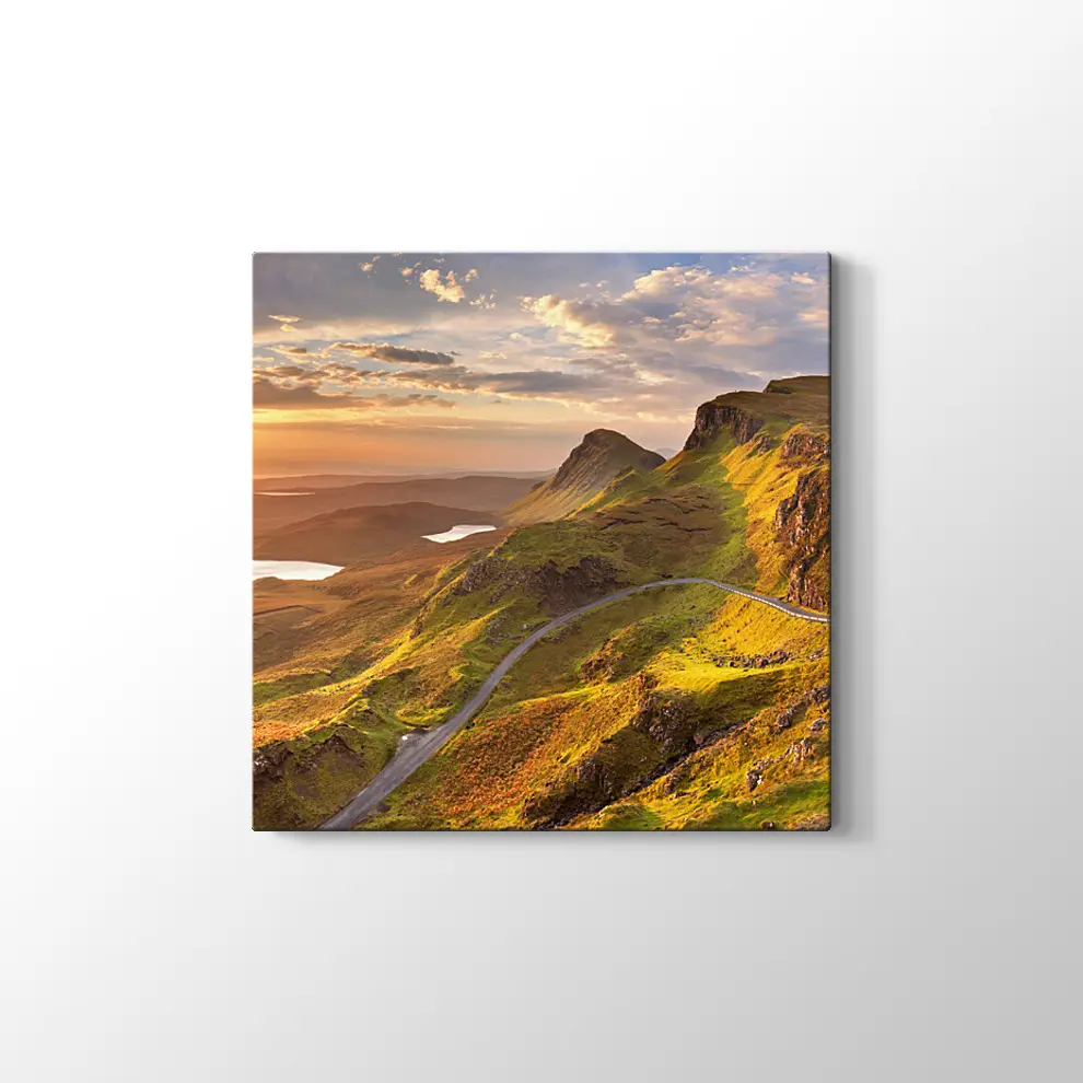 İskoçya Sky Adası Gündoğumu Kanvas Tablo