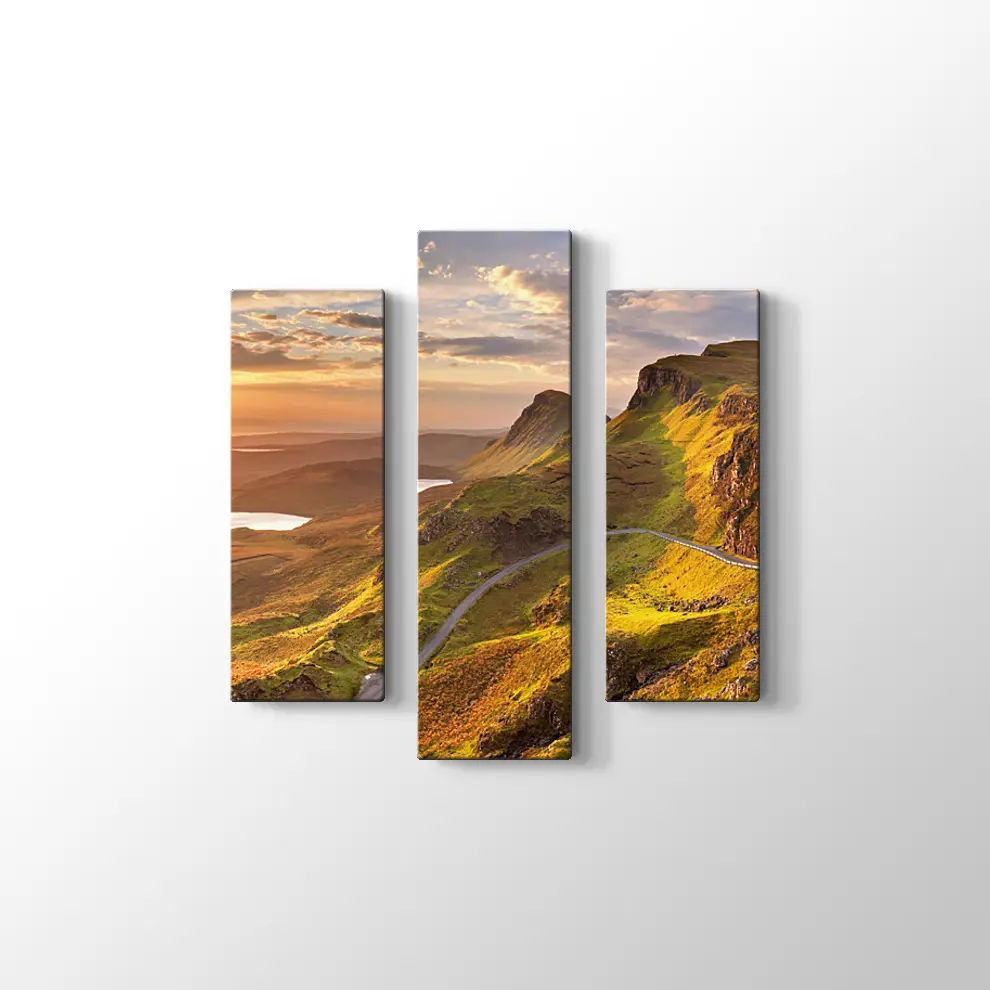 İskoçya Sky Adası Gündoğumu Kanvas Tablo