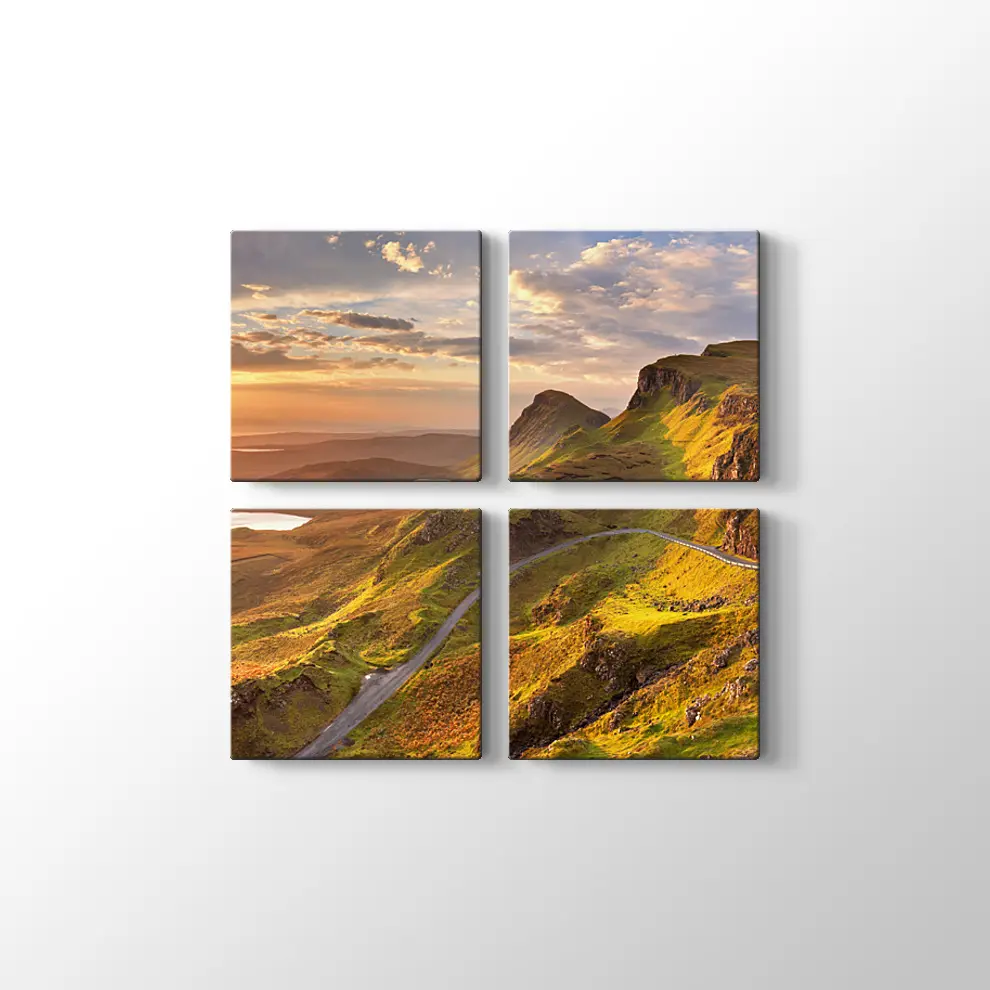 İskoçya Sky Adası Gündoğumu Kanvas Tablo