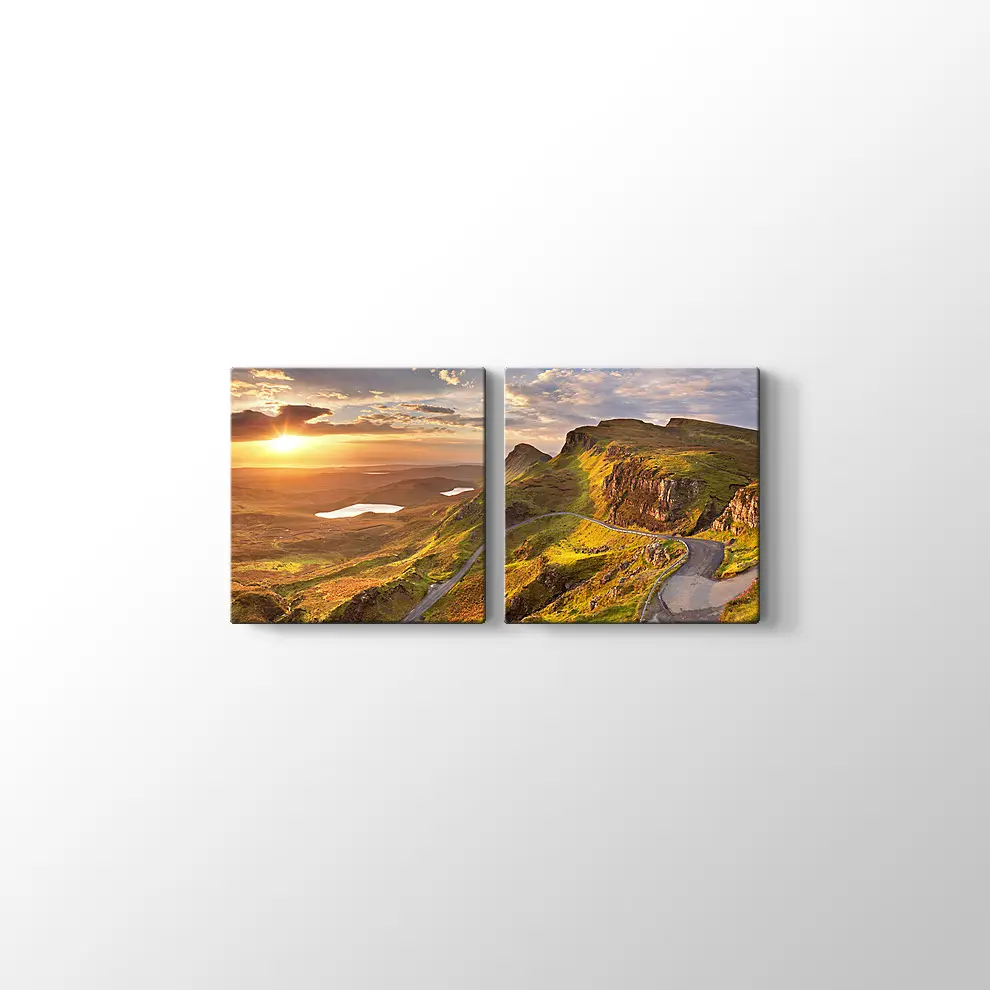 İskoçya Sky Adası Gündoğumu Kanvas Tablo