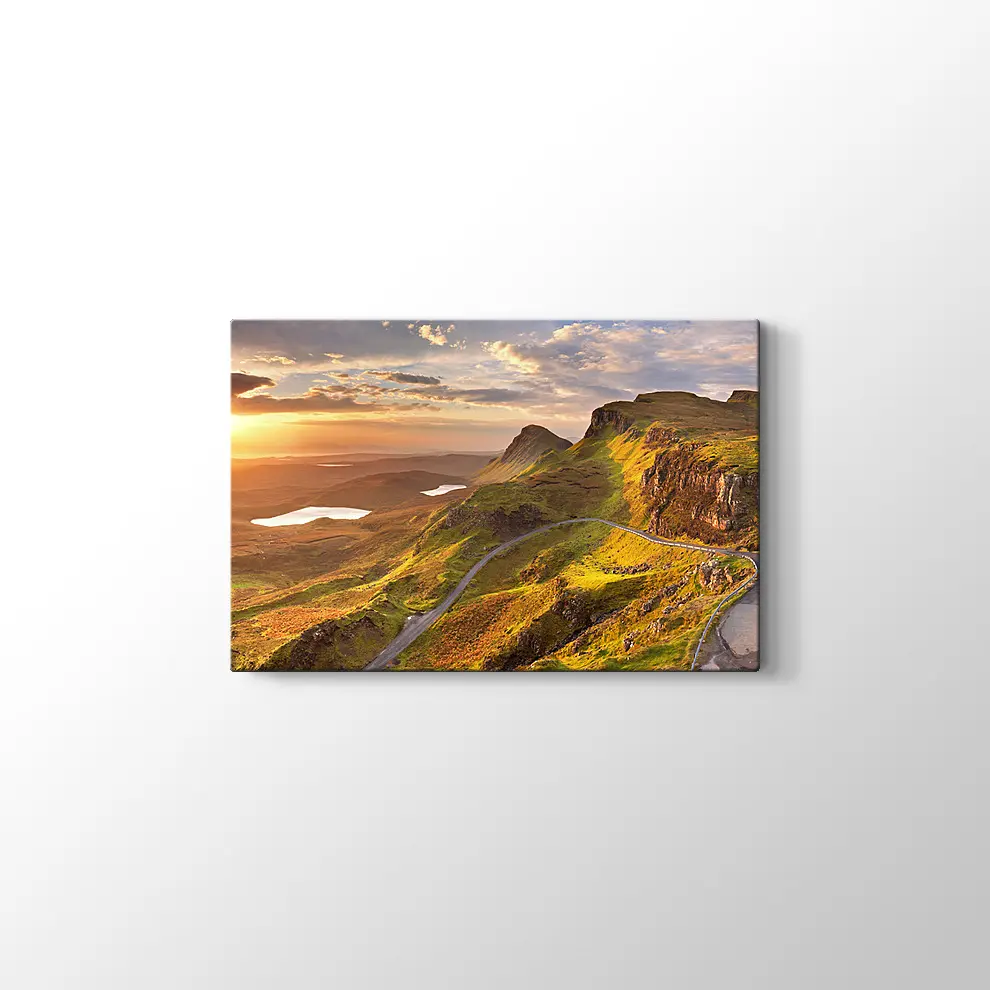 İskoçya Sky Adası Gündoğumu Kanvas Tablo
