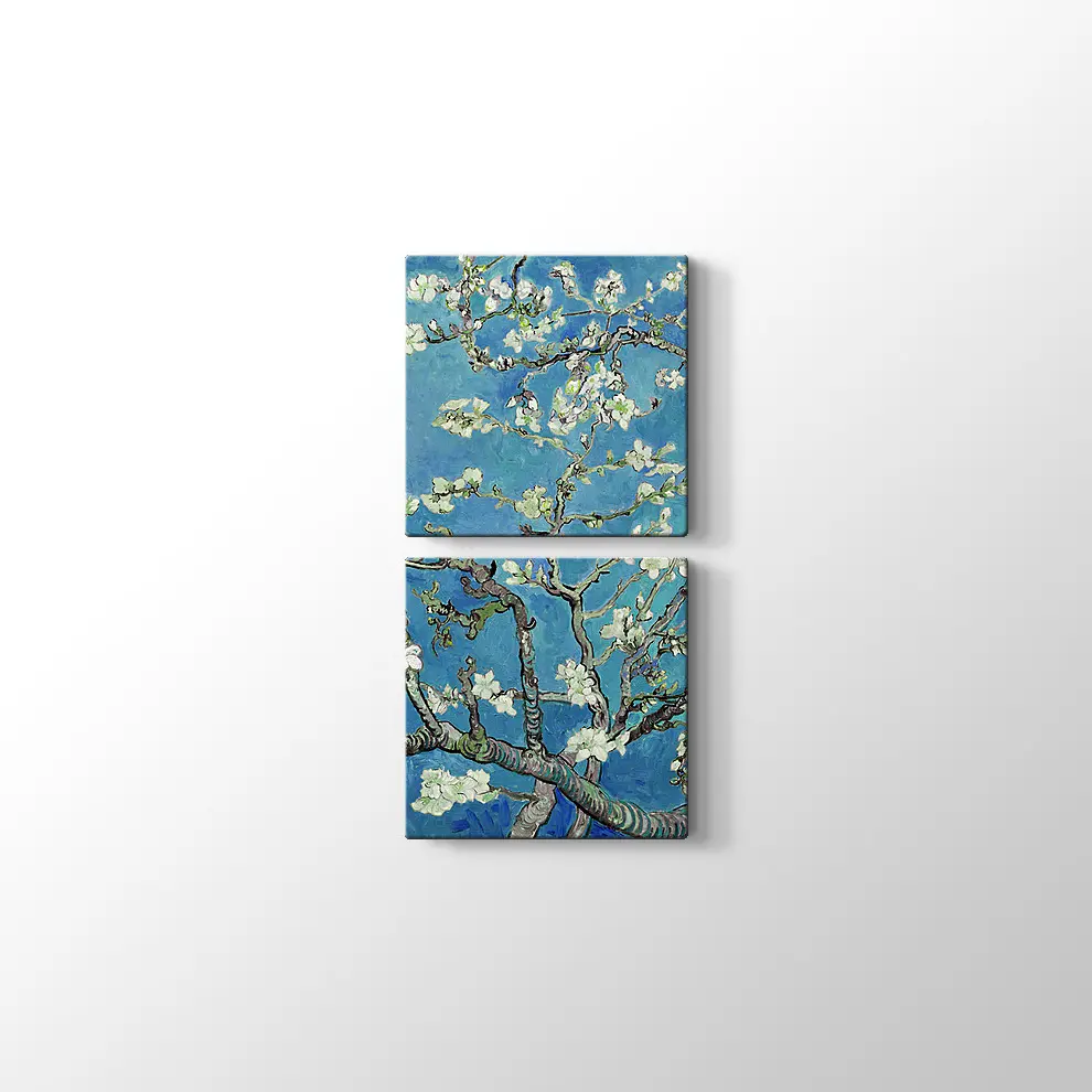 Çiçek Açan Badem Ağacı Kanvas Tablo