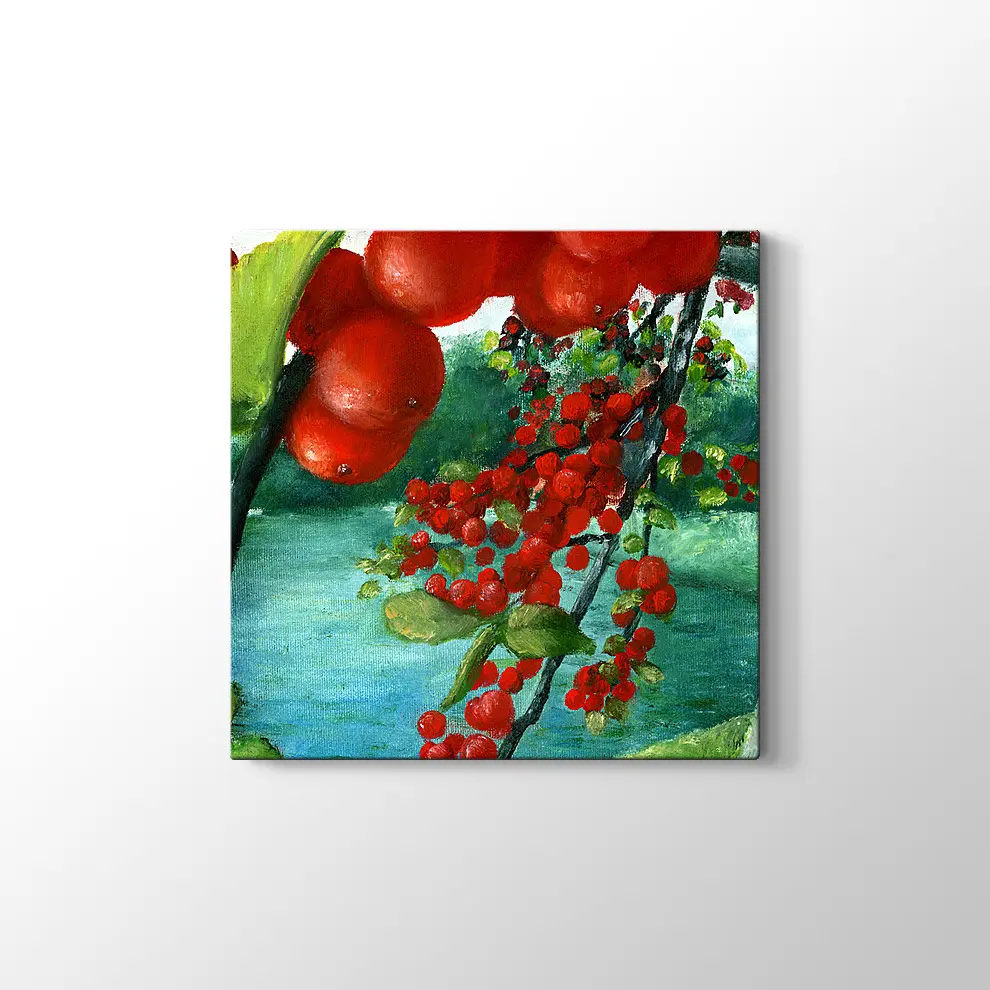 Meyve Dalları Kanvas Tablo