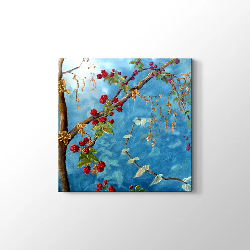 Meyveler ve Sarmaşıklar Kanvas Tablo