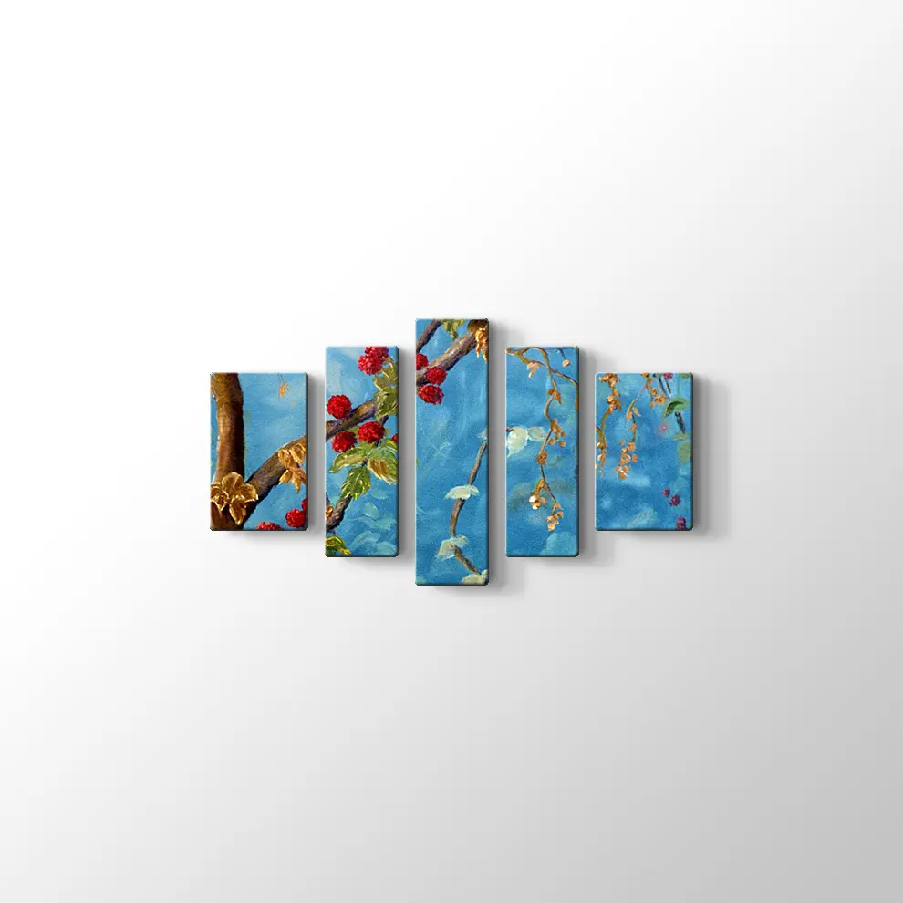 Meyveler ve Sarmaşıklar Kanvas Tablo