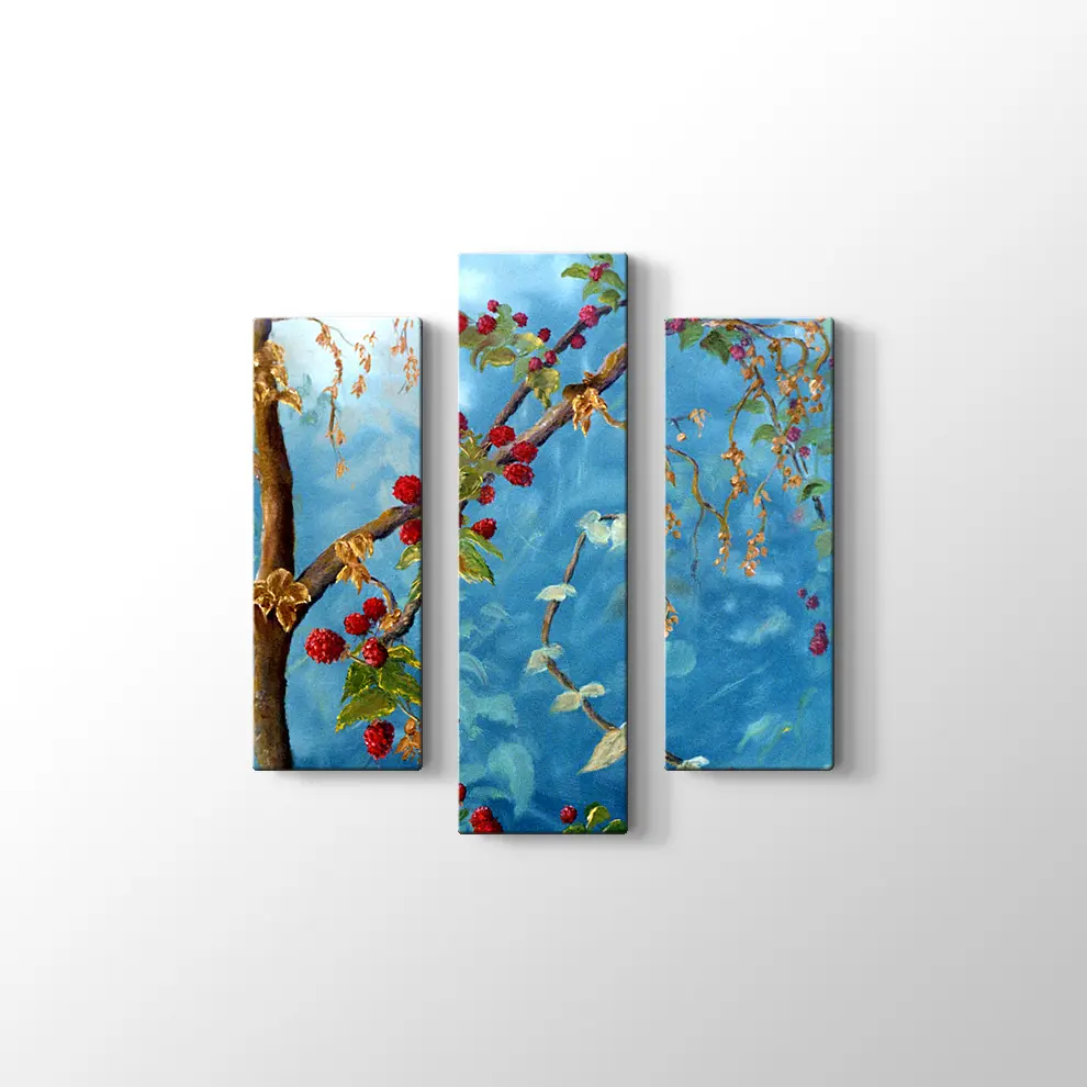 Meyveler ve Sarmaşıklar Kanvas Tablo