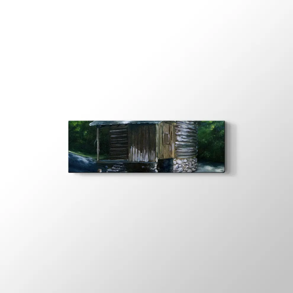 Eski Dağ Evi Kanvas Tablo