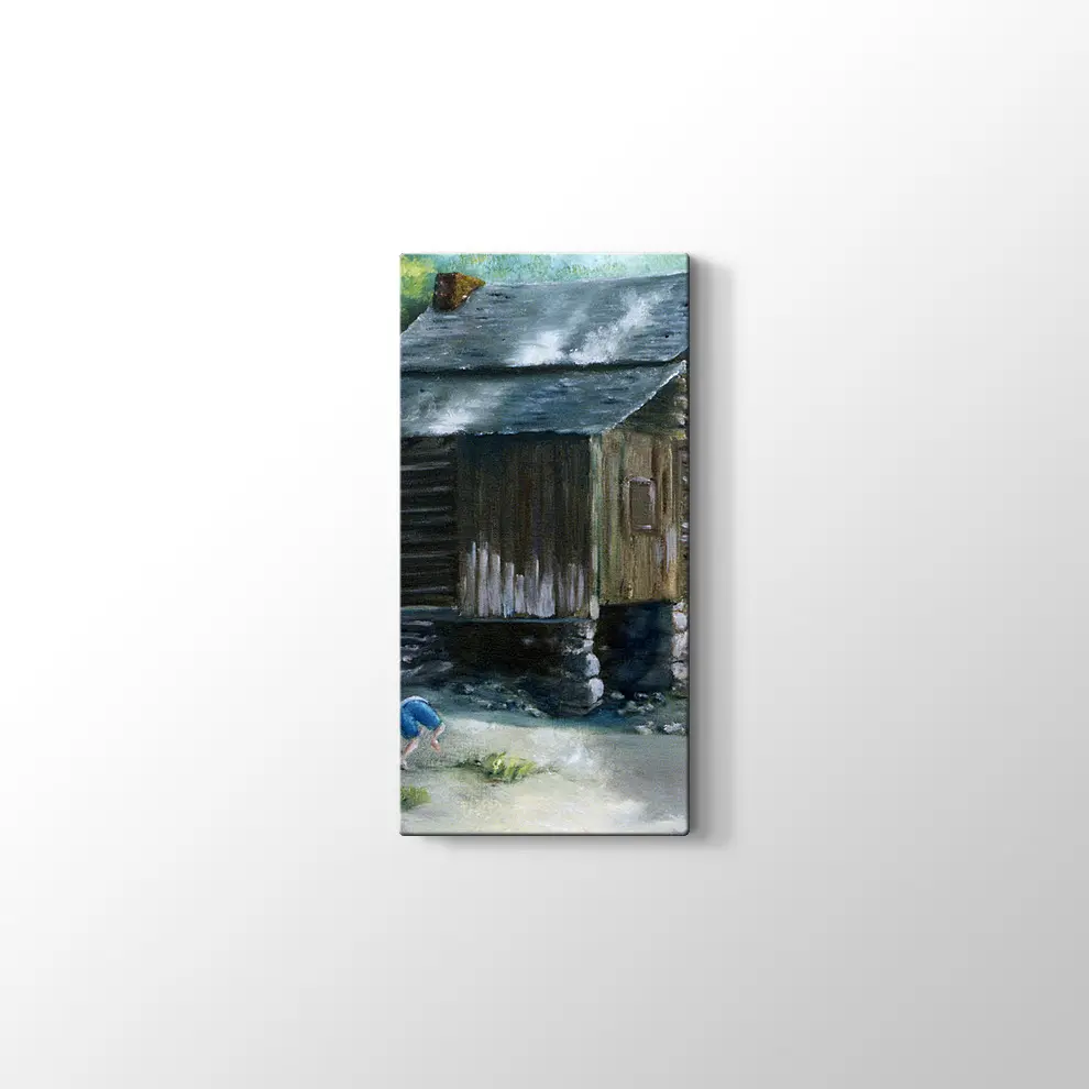 Eski Dağ Evi Kanvas Tablo