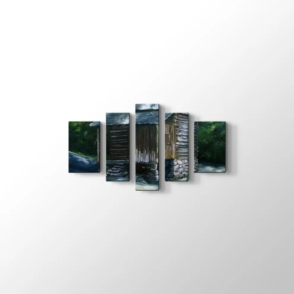 Eski Dağ Evi Kanvas Tablo