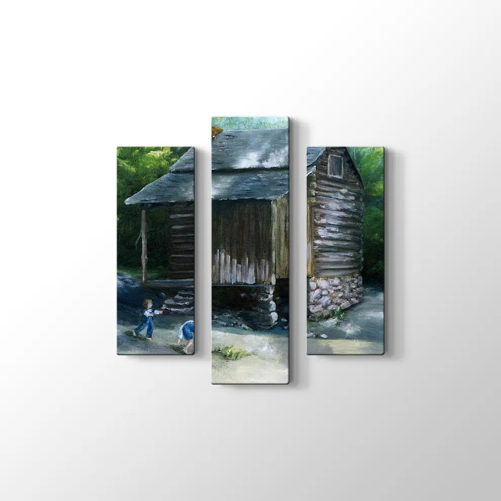 Eski Dağ Evi Kanvas Tablo