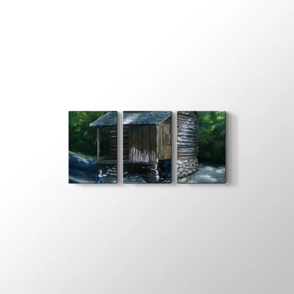 Eski Dağ Evi Kanvas Tablo